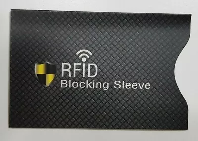 $4 • Buy 5 X RFID Blocking Sleeve NFC Anti Scan ID Credit Card Holder Case, Black