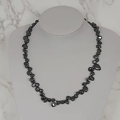 Grey Beads Hematite Collar Necklace Costume Jewellery • £4.99