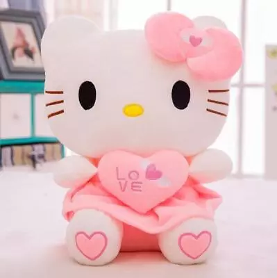 Plush Hello Kitty Toy Pink Love Stuffed Toys Cute Cat Animal Doll Gift For Girl♤ • $47.19