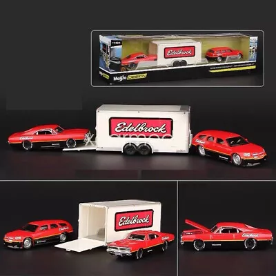 Maisto 1:64 2006 Magnum R/T Trailer 1969 Charger Haulers Model Diecast Toy Gift • $35.99