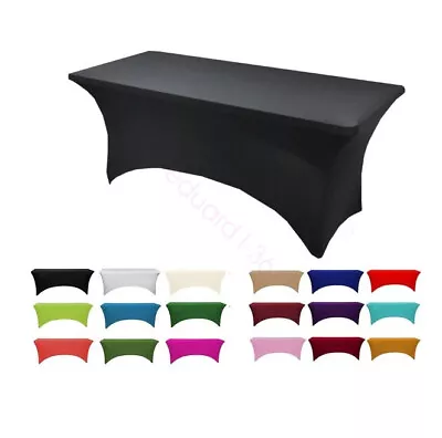 NEW Fitted Tablecloths Stretch Spandex Markets Wedding Party Table Cloth Trestle • $35.80