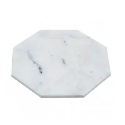 £8.50 • Buy White Finish Octagonal Marble Heat Resistant Worktop Protector Pot Holder Trivet