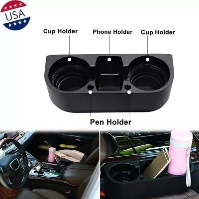 Car Cup Holder Seat Organizer Holder Auto Seat Gap Storage Box Drink Phone Mount • $12.34