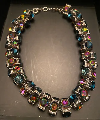 J.Crew NWOT Gorgeous Rainbow Rhinestone Full Spectrum Necklace - RARE! • $125