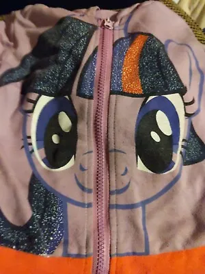 MY LITTLE PONY 4t L Zip-Up Hoodie 3D Fringed Hooded Jacket Twilight Sparkle  • $8.25