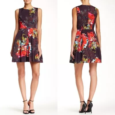 TRINA TURK Fit & Flare Hanna Floral Dress Cocktail Holiday NYE Prom Size: 4 *EUC • $19