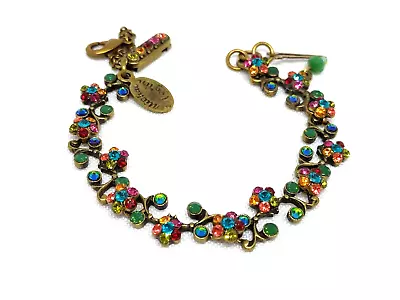 Unique Michal Negrin  Bracelet With Colored Crystals Beautiful. • $89.10