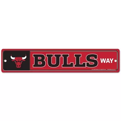 CHICAGO BULLS WAY ~ NBA 3.75 X 19 Wall Display Street Sign Decoration • $14.99