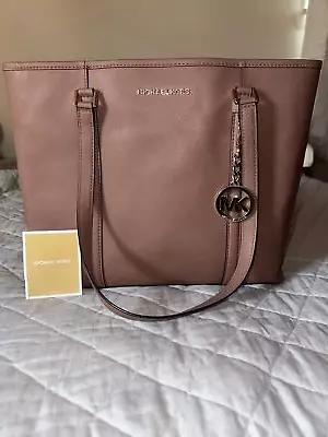 Michael Kors M  Sady Brown 38TOCD4T2L Multifunctional Laptop Tote Handbag MK EUC • $55