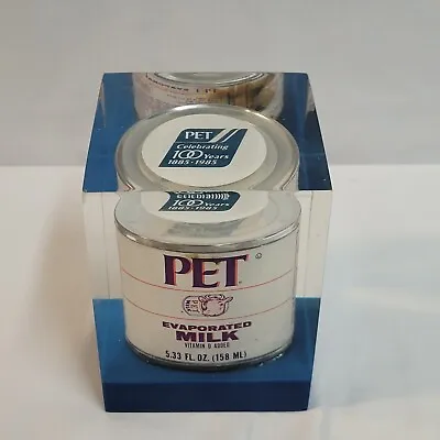 Vintage Pet Evaporated Milk Advertising Paperweight 100 Years 1885-1985 • $19