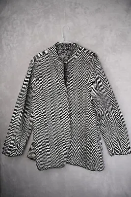 Vintage Zebra Style Womens Blazer Coat Black Stripes Medium 12-14 • £13