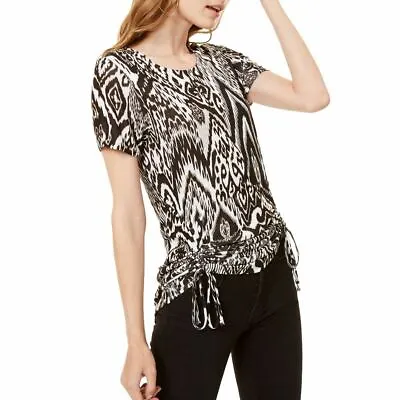 INC NEW Women's Ikat Print Side-ruched Knit Casual Shirt Top TEDO • $6.12