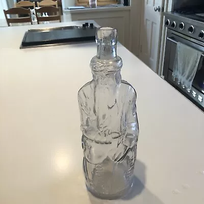 1880s   APPLIED LIP   POLAND SPRING   FIGURAL MOSES AmathistMINERAL WATER BOTTLE • $75