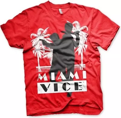 Miami Vice Silhuettes T-Shirt Red • £25.70
