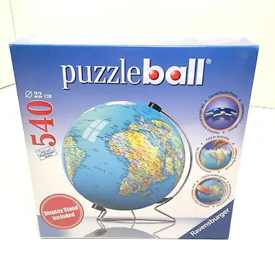 NEW Ravensburger 3D Earth Puzzle Ball With Display Stand - 540 Pieces Sealed • $20.99