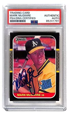 Mark McGwire Autographed 1987 Donruss Rookie Card PSA/DNA Oakland A's 94747 • $127.20