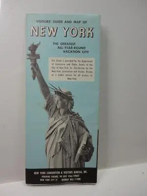 £8.18 • Buy Vintage New City City Folding Color Map 1961 Manhattan, Bronx, Brooklyn, Queens