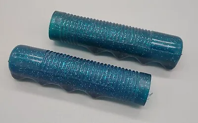 NOS Vintage Handlebar Grips Blue Glitter 7/8  • $8.46