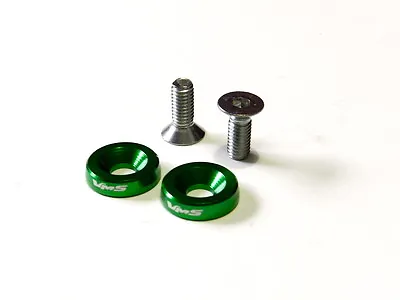 4pc Vms Racing License Plate Bolt & Washer Kit - Green • $10.95