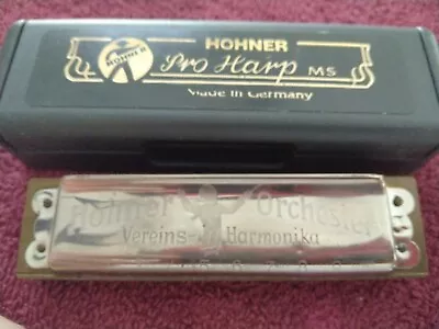 Hohner Orchester Vintage Harmonica. Key Of C With Pro Harp Case. Nice Used Model • $17.99