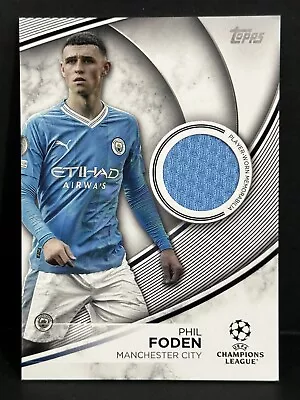 2023-24 Topps UEFA Club Competitions Man City Phil Foden Player-Worn Patch • $30