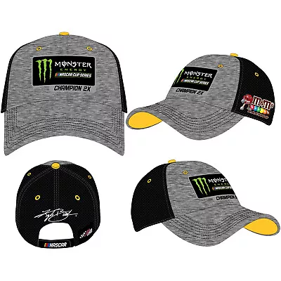 Kyle Busch 2019 CFS #18 M&M's Monster Energy Series 2X Champion Gray Triumph Hat • $27.99