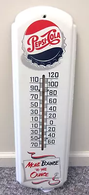 Vintage Advertising  Pepsi Cola Soda Tin Wall Thermometer    752-p • $325