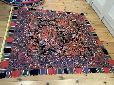Liberty Of London Large All Wool Shawl Wrap Scarf Kashmiri Paisley Pattern • £32.50