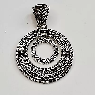 John Hardy JAI Sterling Silver Weave Circle Pendant • $95