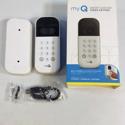 Chamberlain MyQ Smart White Black Bluetooth Garage Video Keypad VKP1-MYQMC • $49.99