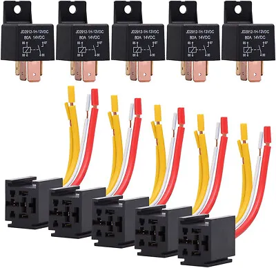 1-5 Pcs 12V Heavy Duty Relay 80A SPST 4pins DC Relay For Car Bike Boat Home Tool • $8.41