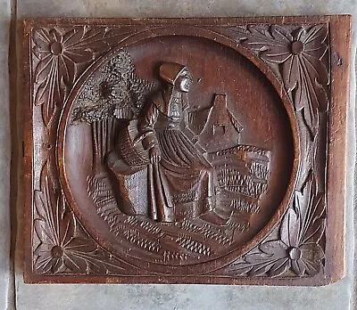 £10.50 • Buy Antique Carved Reclaimed Wooden Panel French