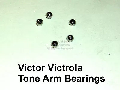 Victor Victrola & HMV Gramophone (5) Tone Arm Ball Bearings Phonograph Parts • $2.98