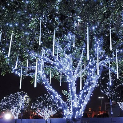 LED Meteor Shower Rain Lights Icicle Snowfall Lights Christmas Outdoor Tree Xmas • $17.39