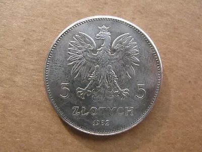 Coin 1932 Poland 5 Zlotych Rzecz Pospolita • $42