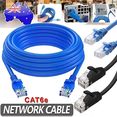 CAT 6e Ethernet Lan Cable Fast Network Cable Patch Lead Cord Cat6 RJ45 Connector • $11.99