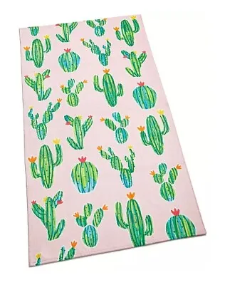 Martha Stewart Collection Mojave Cactus Beach Towel- 38 X 56  Coral Combo • $26.95