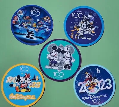 Walt Disneyworld  100 Years Anniversary 2023 Set Of 5 Magnets • $20