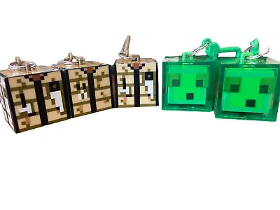 Lot Of (5) Assorted Minecraft Cubes Keyrings • $16.99