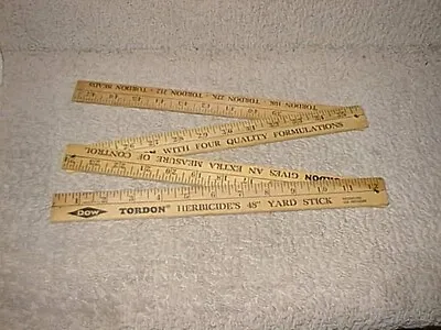 Rare Vintage Dow Tordon Herbicide 48  Folding Measuring Wood Ruler Yard Stick • $12