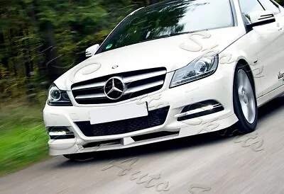 For 12-14 Mercedes C300 C350 W204 Painted White Front Bumper Body Splitter Lip • $79.99