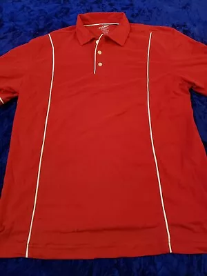 $14.33 • Buy Red White Polo Style Krispy Kreme Doughnut Shirt Size Medium