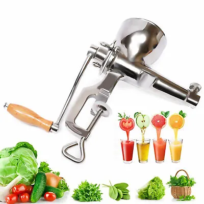 Manual Wheatgrass Juicer Stainless Steel Fruit Hand Vegetable Juice Extractor • $38