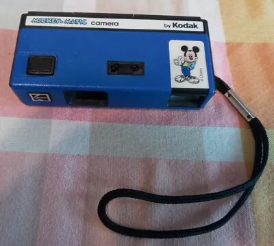 Vintage Disney Mickey Mouse Mickey Matic Camera By Kodak Blue 110 EUC • $20