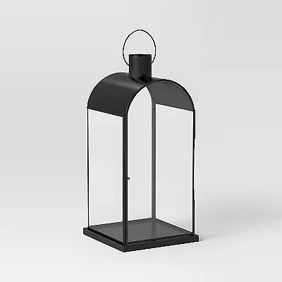 Short Metal Lantern Black - Threshold • $17.99