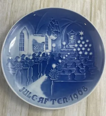 B&g Bing & Grondahl Denmark Christmas Plate 1968  Christmas In Church  #9068 • $24.50