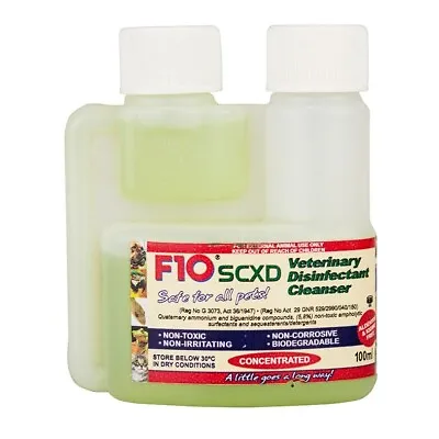 F10 SC XD 100ml Veterinary Disinfectant Birds Bird Cages Cage Cleaner Reptile • £17.23