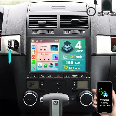 9'' Android 13 Car Navi Gps Apple Carplay Stereo Radio For Vw Touareg 2003-2010 • $138