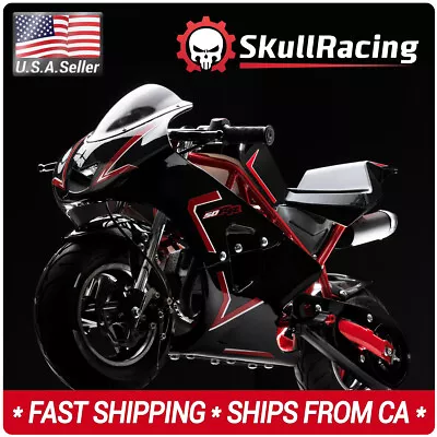 SkullRacing Gas Powered Mini Pocket Bike Motorcycle 50RR (Red) • $399