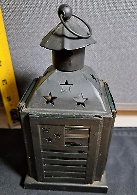 Primitive Metal Candle Lantern Stars And Stripes #1180#75 • $7